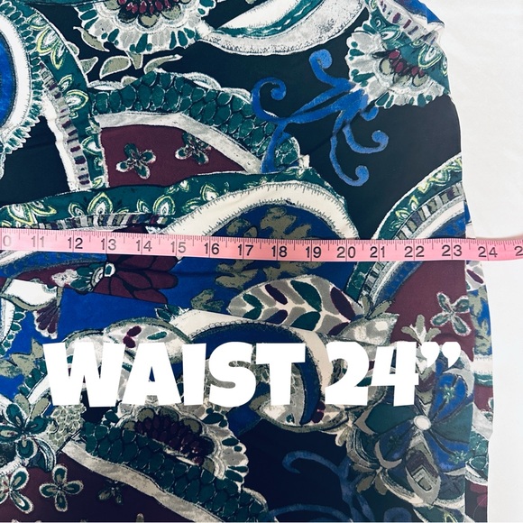 NWOT Chico’s Sleeveless Paisley Print Shift Dress Blue Green Stretch Size 3 - Picture 13 of 15